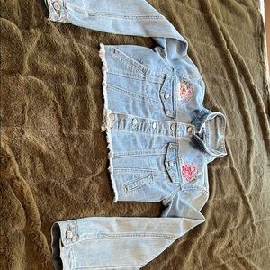 Forever 21 Blue and Red Jean Jacket